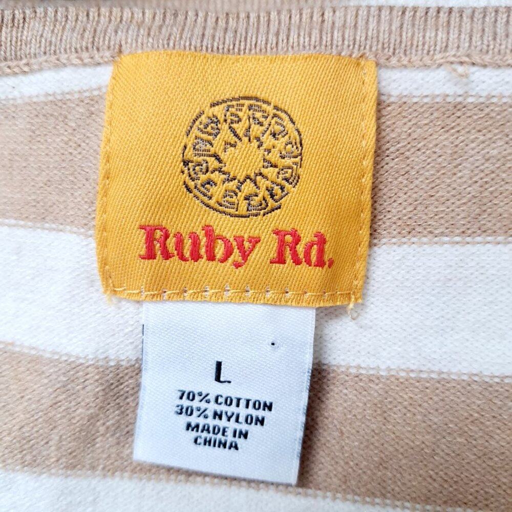 Ruby Rd. Embellished Striped Sweater - Picture 3 of 6